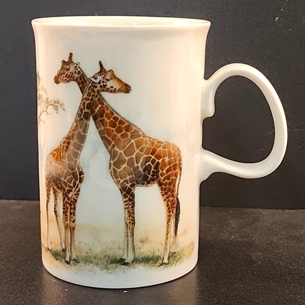 Dunoon Stoneware Safari Coffee Mug Giraffe Richard Partis Scotland 10 Oz Tea